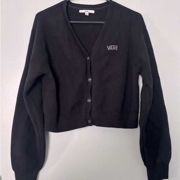 VANS Black V-Neck Cardigan 
🌟HOST PICK!🌟 - Picture 1 of 6